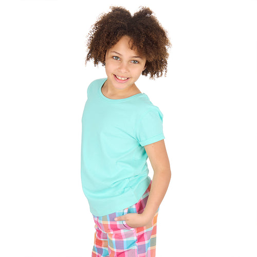 Girls Green Long Pants Pyjama Set