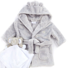 Baby Bear Ears Grey Robe