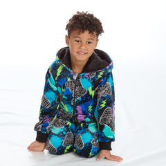 Boys Hooded Ink Splash Game Onesie