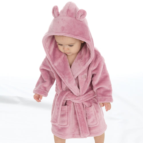 Baby Bear Ears Dusky Pink Robe