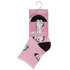 Baby Scalloped Zebra Socks 3 Pairs 