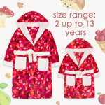 Girls Hedgehog Pink Robe