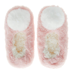 Kids Girls Pom Pom Pink Ballerina Slippers 