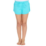 Girls 100% Cotton Jersey Summer Shorts Aqua