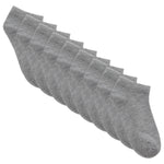 Kids 9 Pairs Plain Bamboo Trainer Liner Socks Grey