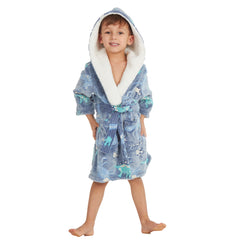 Boys Glow In the Dark Dino Hooded Dressing Gown