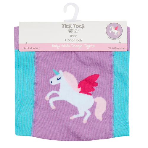 Baby Anti Slip Unicorn Blue Tights 1 Pair