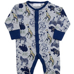 Baby Safari Animals Sleepsuit and Hat 2 Piece Set