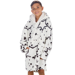 Boys Stars Print Oversized Blanket Hoodie