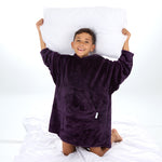 Boys Shimmering Plum Oversized Blanket Hoodie