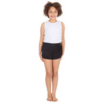 Girls 100% Cotton Jersey Summer Shorts Black