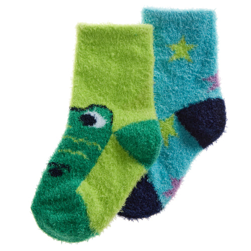 Baby Fuzzy Crocodile Socks 2 Pairs