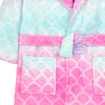 Girls Mermaid Gradient Pink Robe