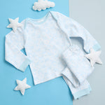 Baby Boys Elephant Print Blue Pyjama Set