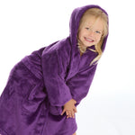 Girls Solid Purple Robe