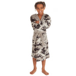 Boys Hooded Camo Dressing Gown