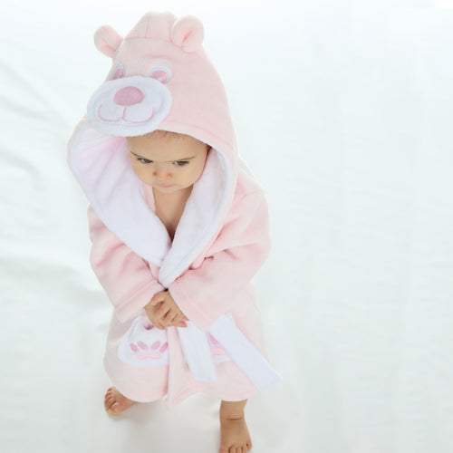 Baby Novelty Teddy Bear Pink Robe