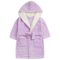 Girls Corded Purple Robe