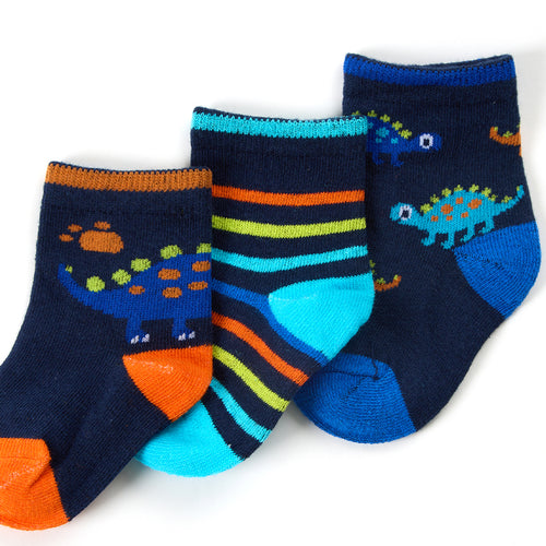 Baby Cotton Rich Dino Socks 3 Pairs