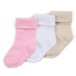 Baby Roll Top Blush Socks 3 Pairs