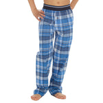 Boys Light Blue Check Long Pyjama Bottoms