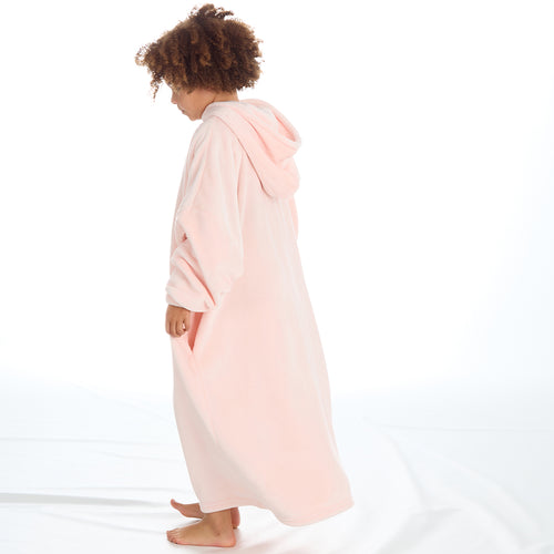 Girls Pastel Pink Oversized Hooded Blanket