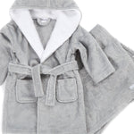 Baby Grey Celestial Robe and Blanket Set