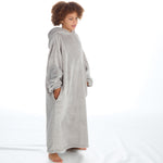 Girls Pastel Grey Oversized Hooded Blanket