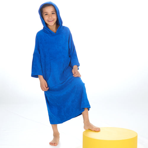 Boys Blue Towelling Beach Cover Up 