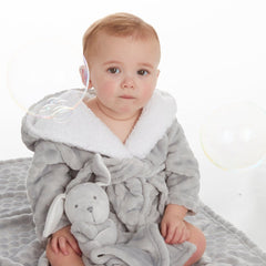 Baby Circles Embossed Grey Robe