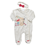 Baby Bunny Sleepsuit and Headband 2 Piece Set