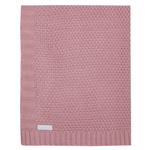 Baby Knitted Dusky Pink Blanket