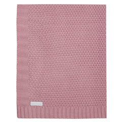 Baby Knitted Dusky Pink Blanket