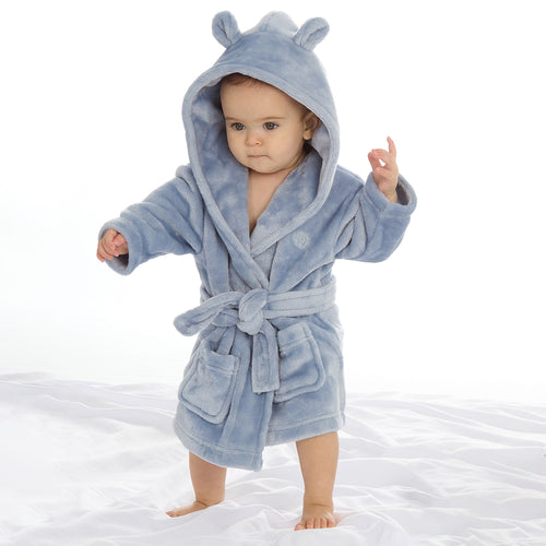 Baby Bear Ears Dusky Blue Robe