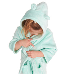 Girls Bear Ears Mint Robe