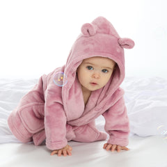 Baby Bear Ears Dusky Pink Robe