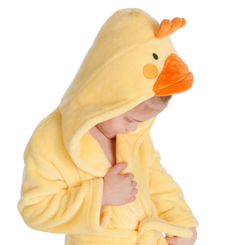 Girls Duck Yellow Robe