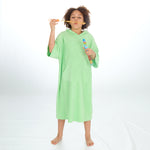 Girls Green Towelling Beach Cover Up 