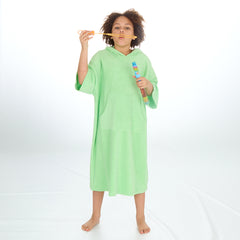 Girls Green Towelling Beach Cover Up 