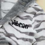 Personalised Baby Zebra Robe