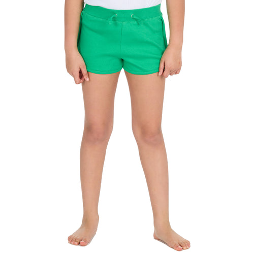 Girls 100% Cotton Jersey Summer Shorts Green