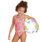 Girls Tie Dye One Piece Swimsuit