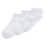 Kids Plain Bamboo Trainer Liner Socks White