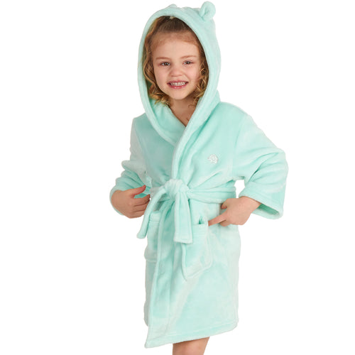 Girls Bear Ears Mint Robe