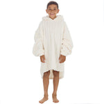 Boys Cream Cable Oversized Blanket Hoodie