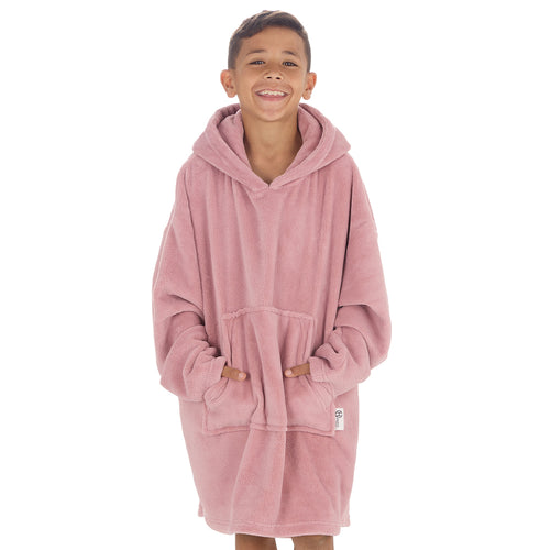 Boys Blush Pink Plain Oversized Blanket Hoodie