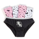 Girls 100% Cotton Stars Briefs 5 Pack