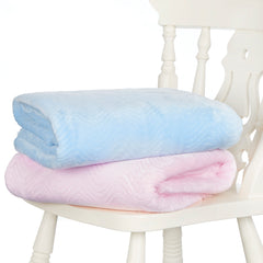 Baby Wavy Sherpa Blue Blanket