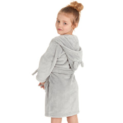 Girls Bear Ears Grey Robe