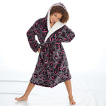 Girls Leopard Neon Robe